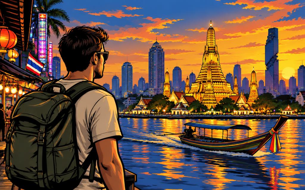 Bangkok comic illustration