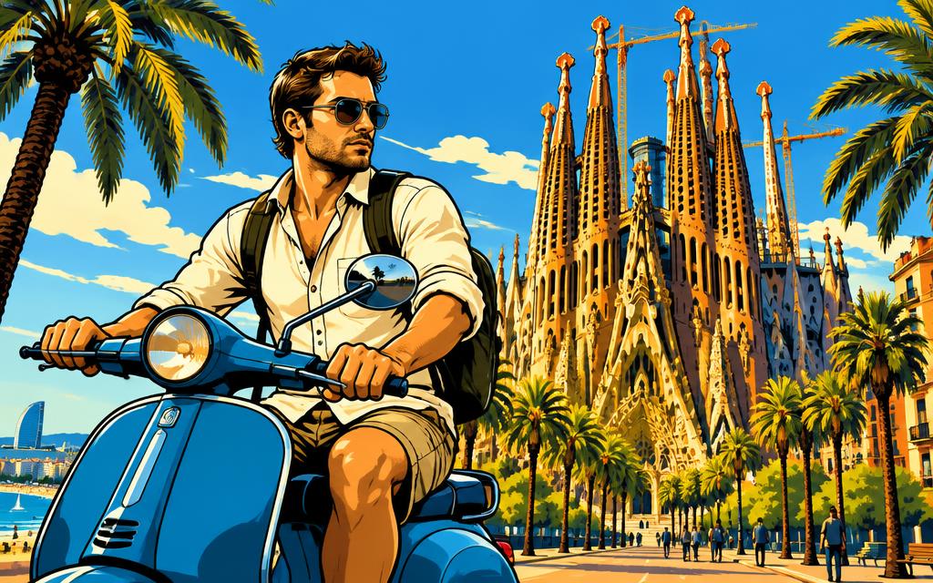 Barcelona comic illustration