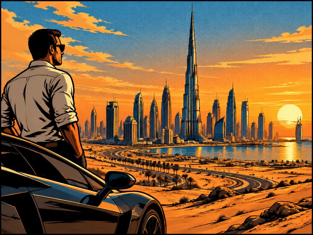 Dubai comic illustration